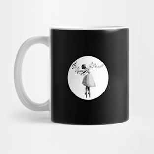 Ballerina Dancer, Black & White Mug